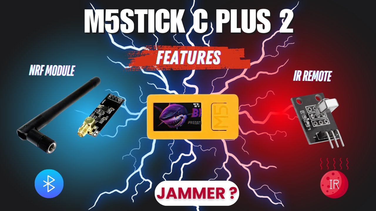 M5Stack C Plus 2 + NRF24L01: Jamming BLE Speakers 🤯| IR Remote 🔥