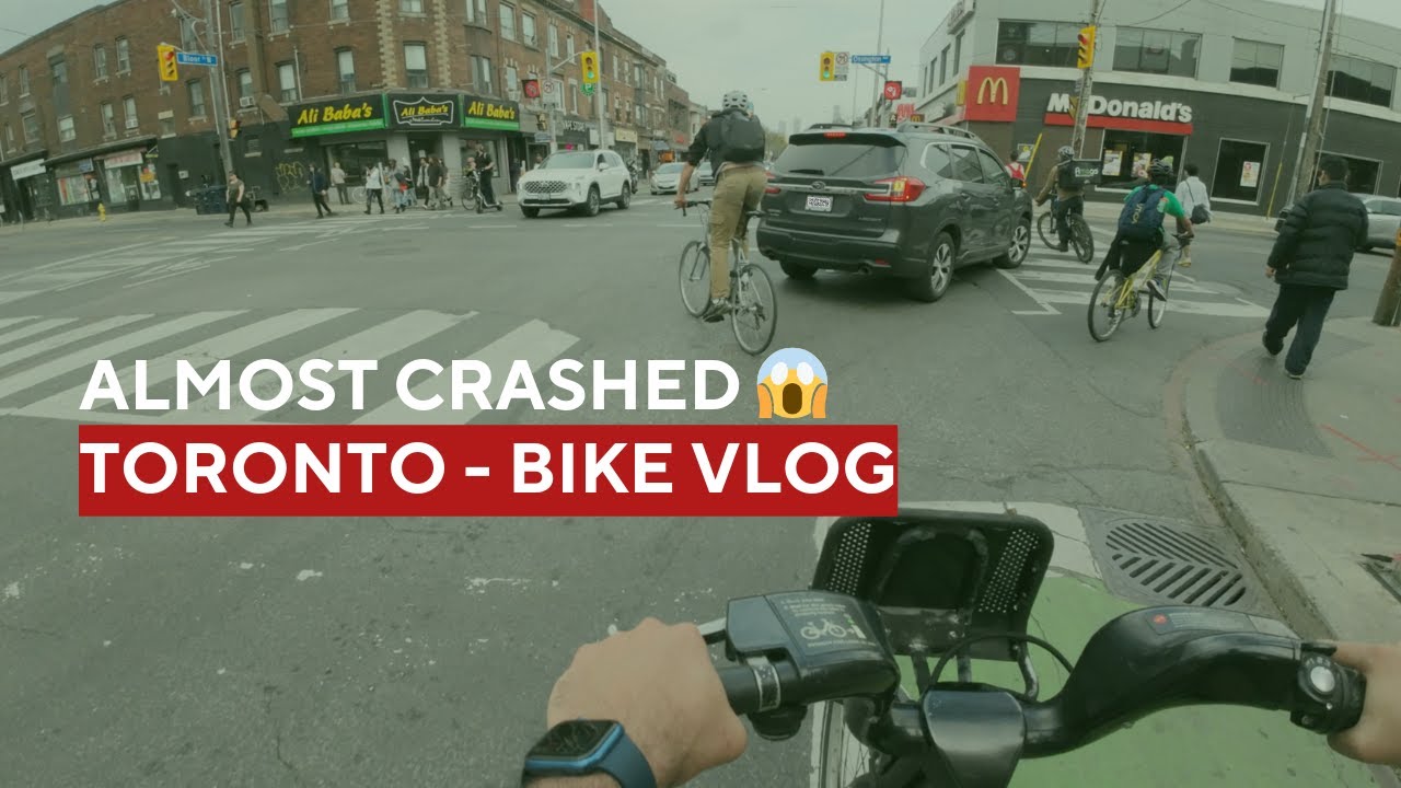 Close Call in Toronto | Cycling Busy Streets of Canada's Largest City (4K)