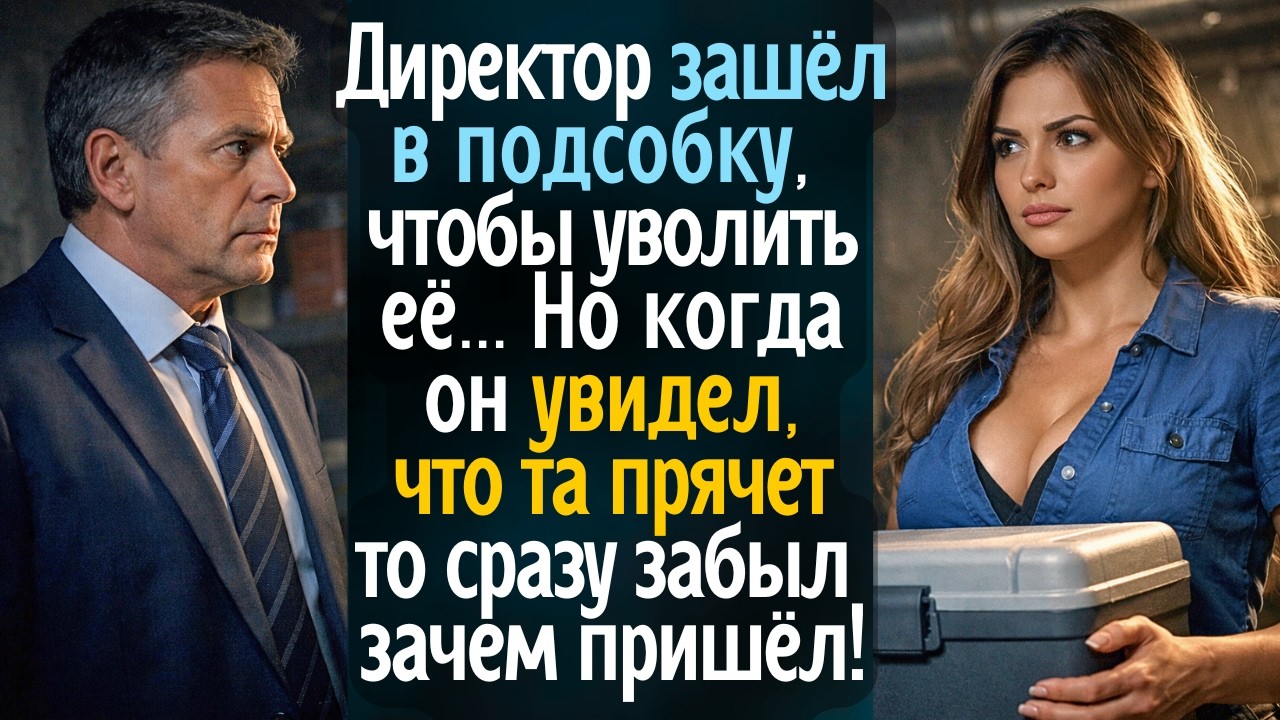 Директор зашёл в подсобку, чтобы уволить её! Но когда увидел, что она прячет - сразу забыл зачем...