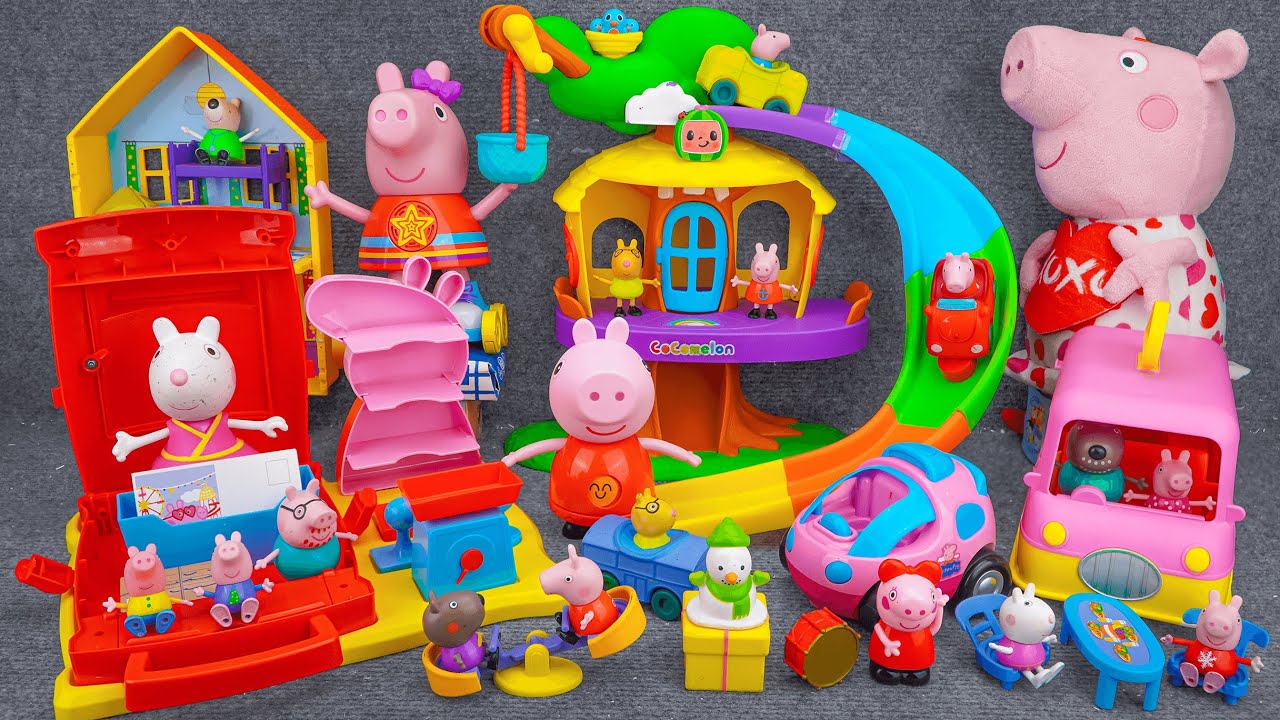 92 Minutes Satisfying with Unboxing Peppa Pig Slide Treehouse Playset | ASMR