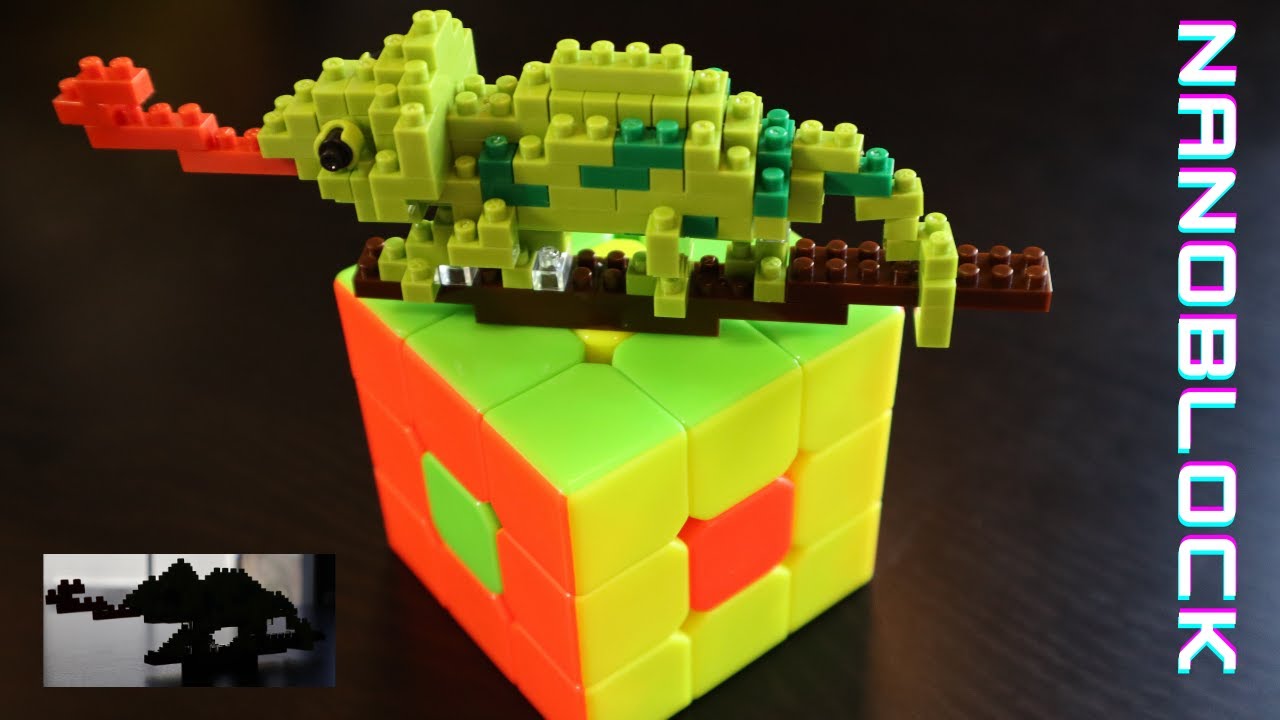 ナノブロック | Nanoblock CHAMELEON Time Lapse Full Assembly | Build with Me | ★世界最小級★ Minecraft IRL