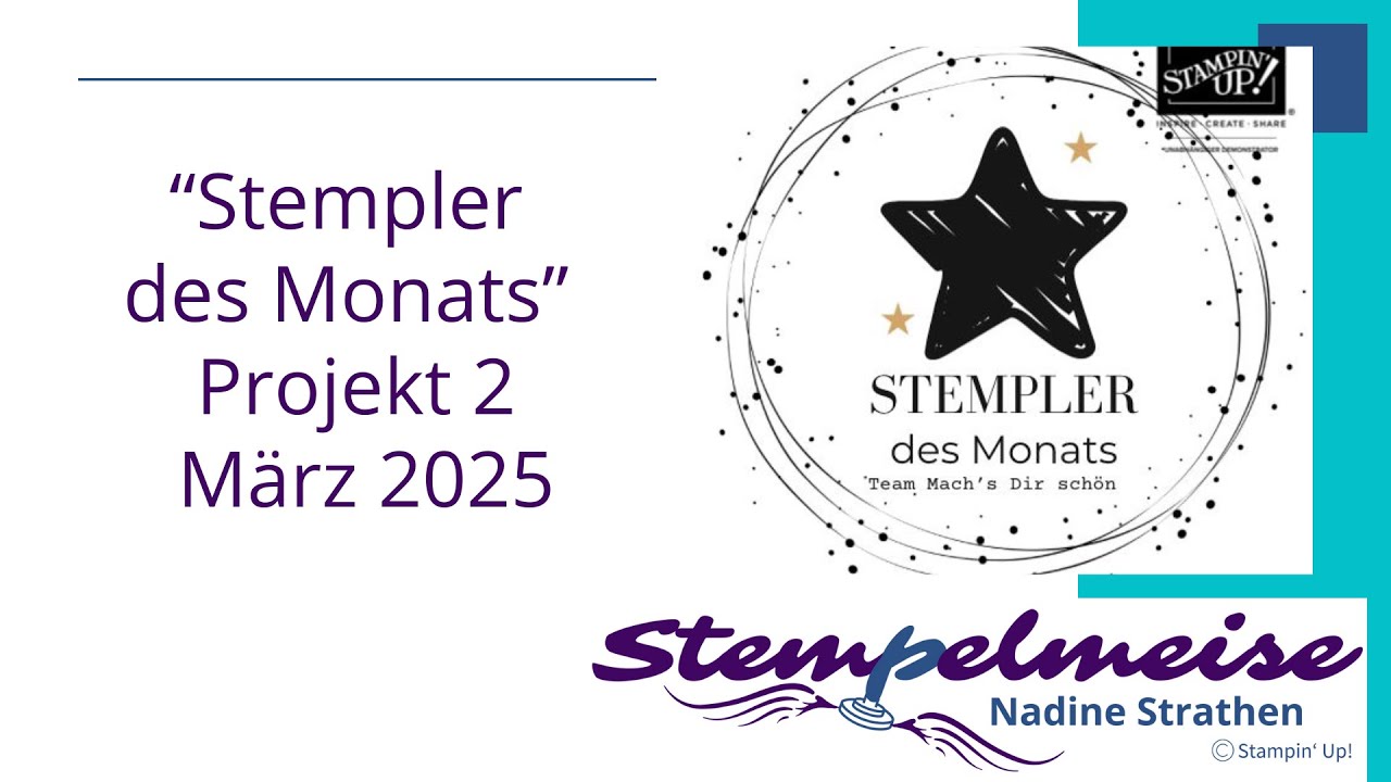 Projekt 2 Stempler des Monats Anleitung Poesiealbum-Karte Stampin‘ Up! Schön umrahmt