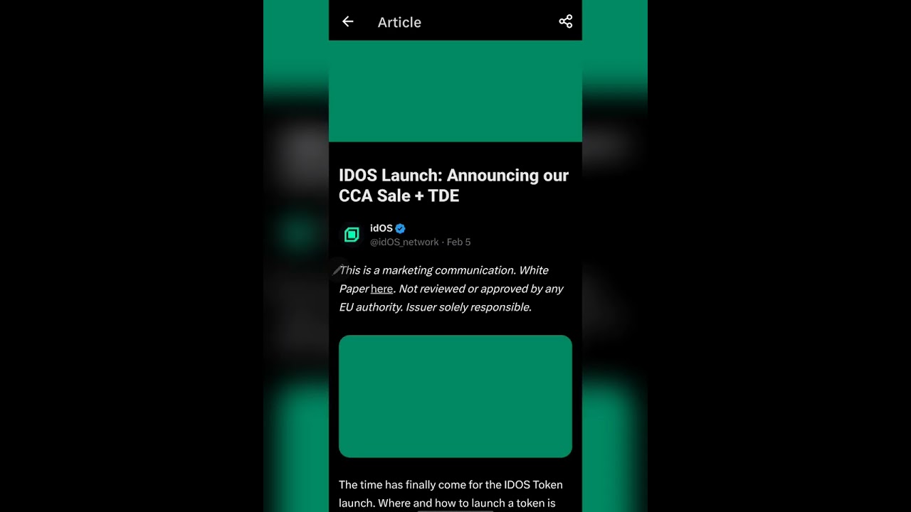 Обновление информации о раздаче IDOS | KYC в рамках раздачи IDOS - объявлена ​​дата TGE