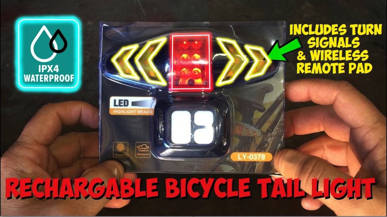 Wireless Remote Bicycle Tail Light/Brake with Turn Signals