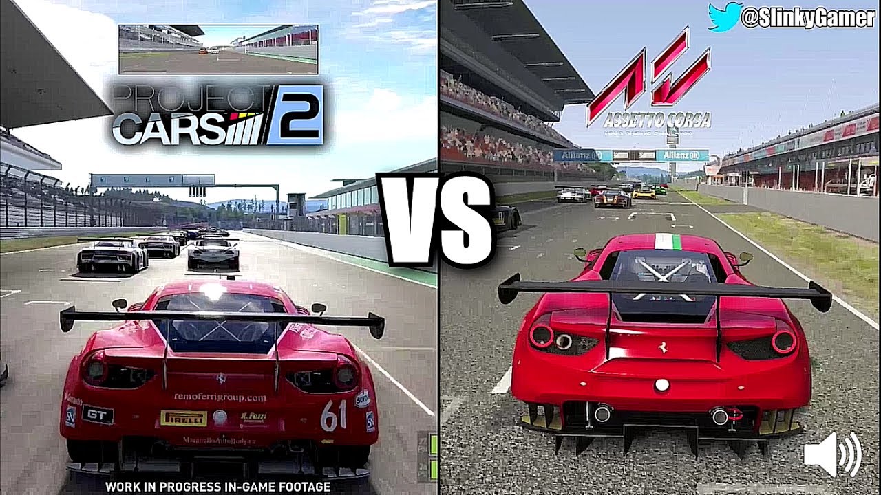Project CARS 2 preview vs Assetto Corsa - Ferrari 488 GT3 - Graphics and sound