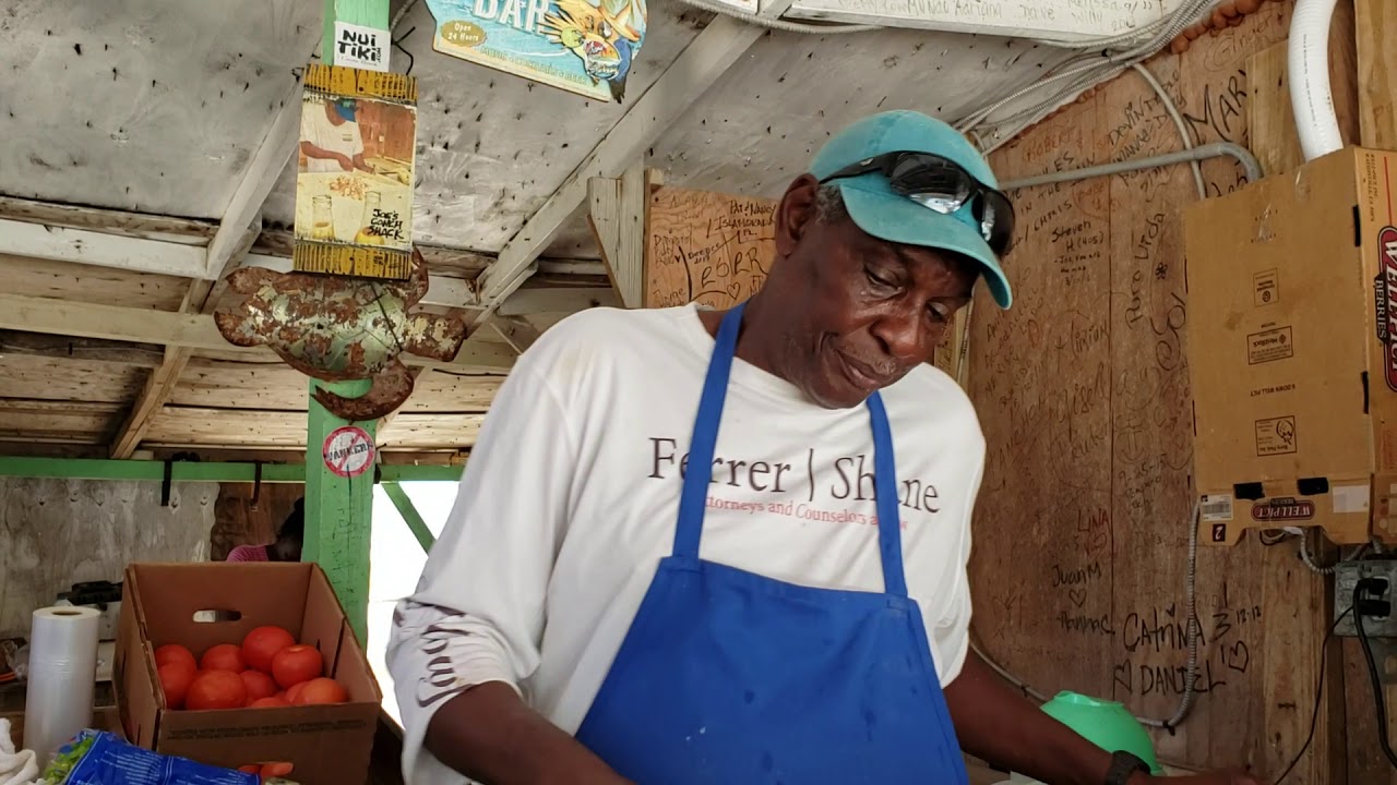 The best lobster salad in Bimini is at Joe's Conch Shack