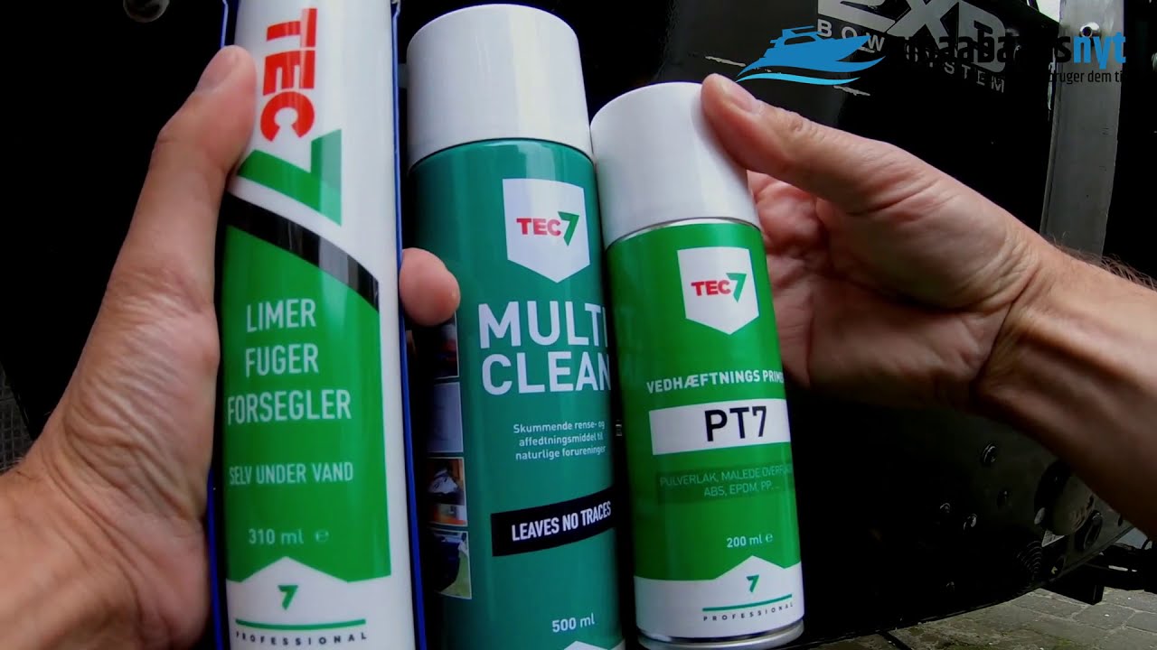 TEC7 limning og fugning af båden - også under vandlinjen