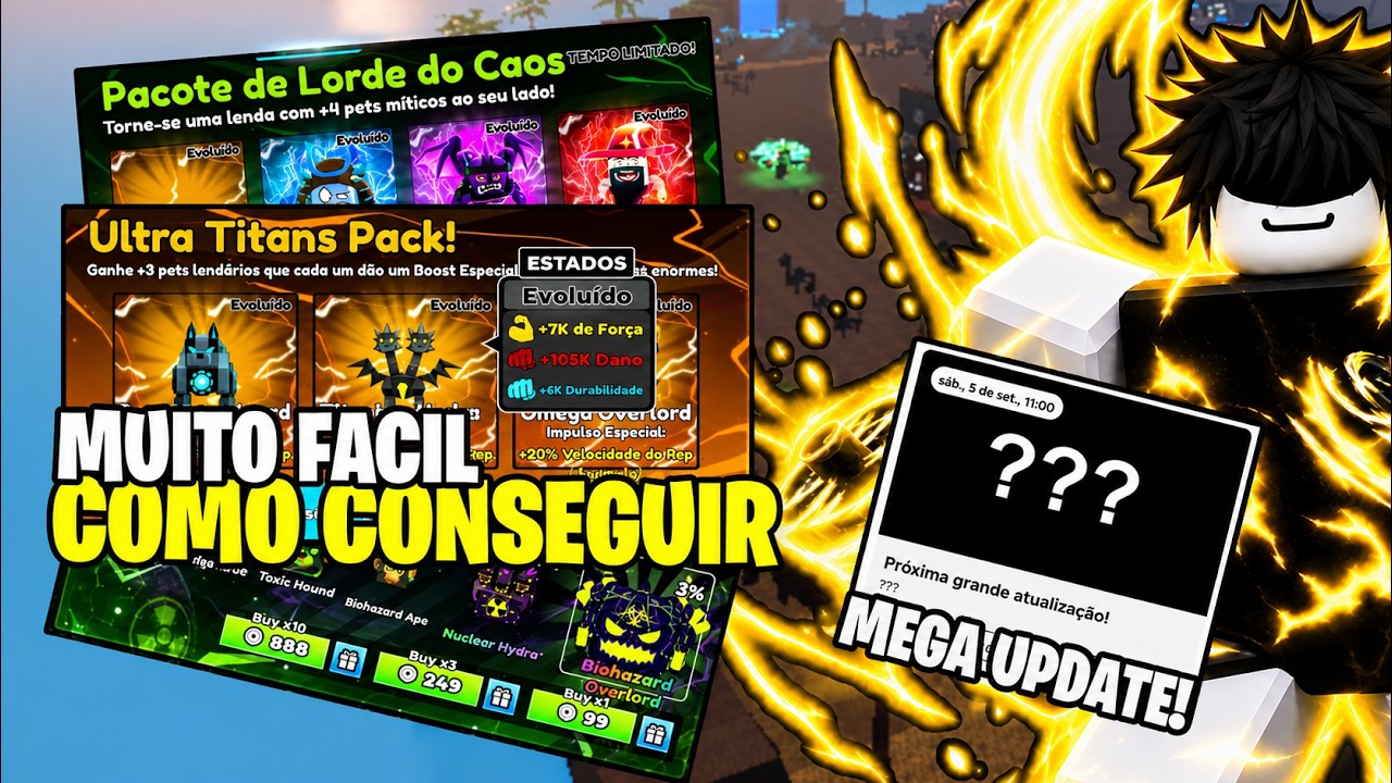 🔥 ENSINEI COMO TER TODOS NOVOS PACKS E NOVA MEGA UPDATE NO MUSCLE LEGENDS!!