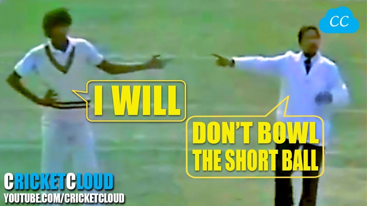 Wasim Akram's SHORT BALL CONTROVERSY - Umpire Warning - PERFECT REPLY FROM MIANDAD