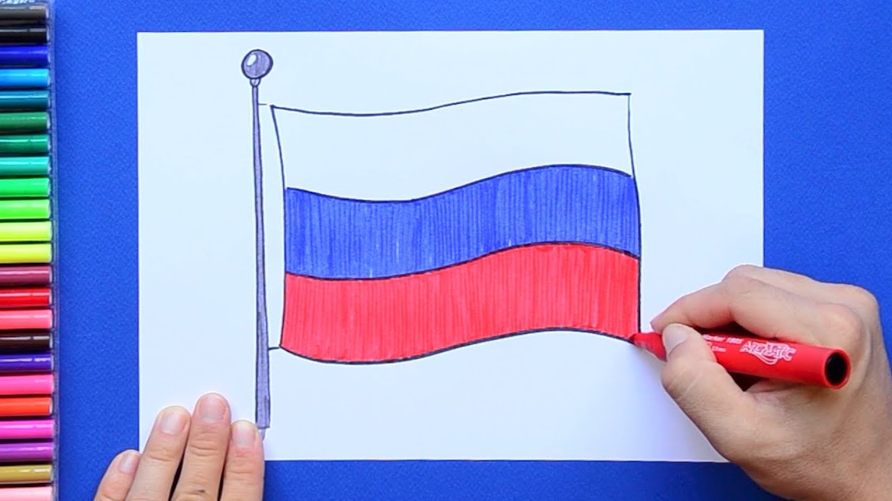 How to draw the National Flag of Russia