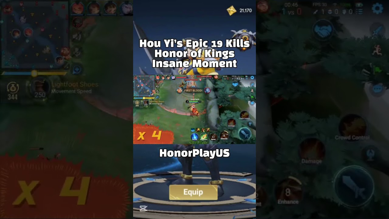 Hou Yi&rsquo;s Epic 19 Kills &ndash; Honor of Kings Insane Moment