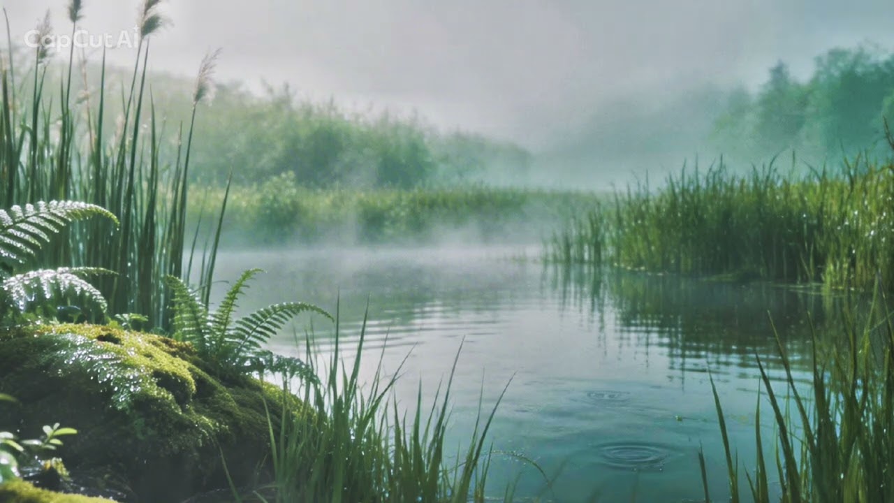 Misty Wetlands Morning | 2 Hours of Deep Green Calm 🌿