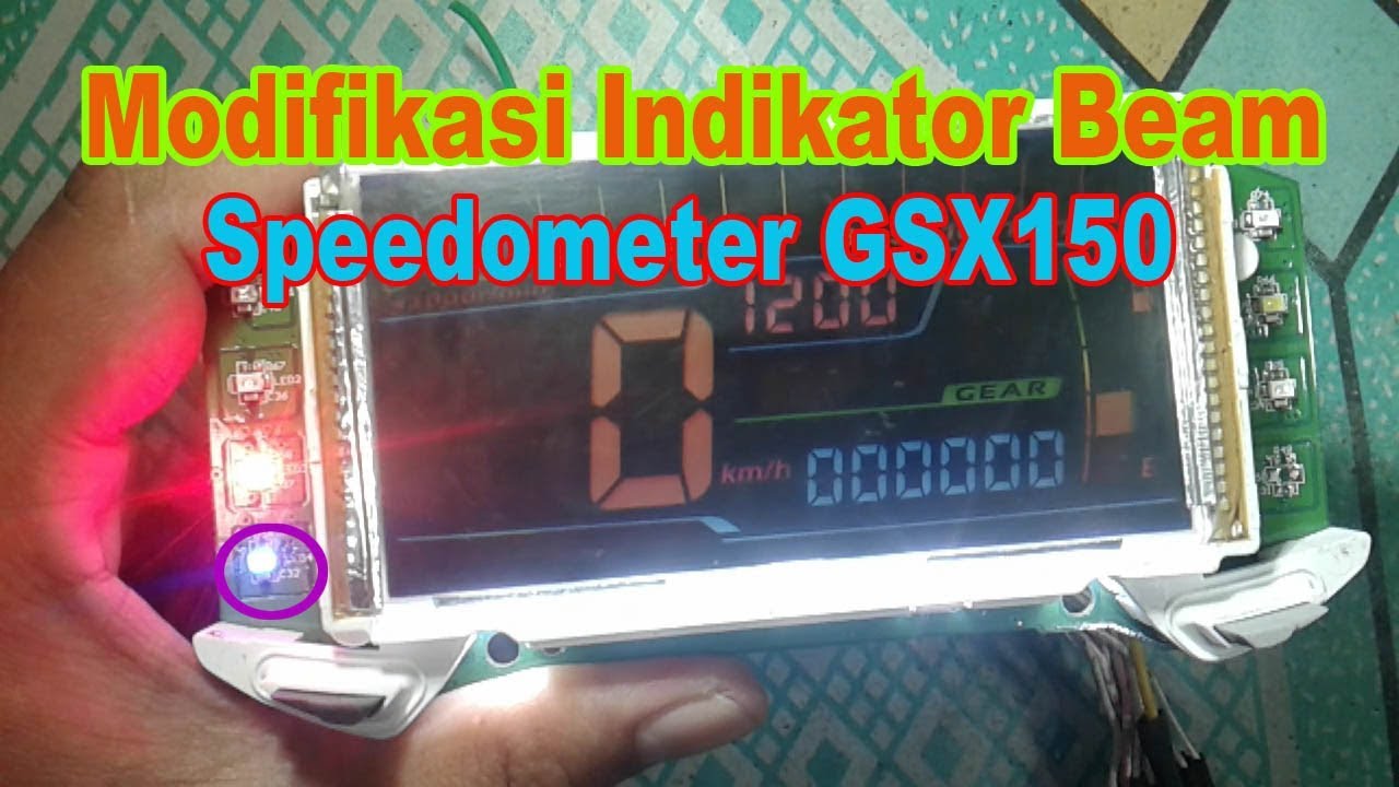 Modifikasi Indikator Beam Speedometer GSX150