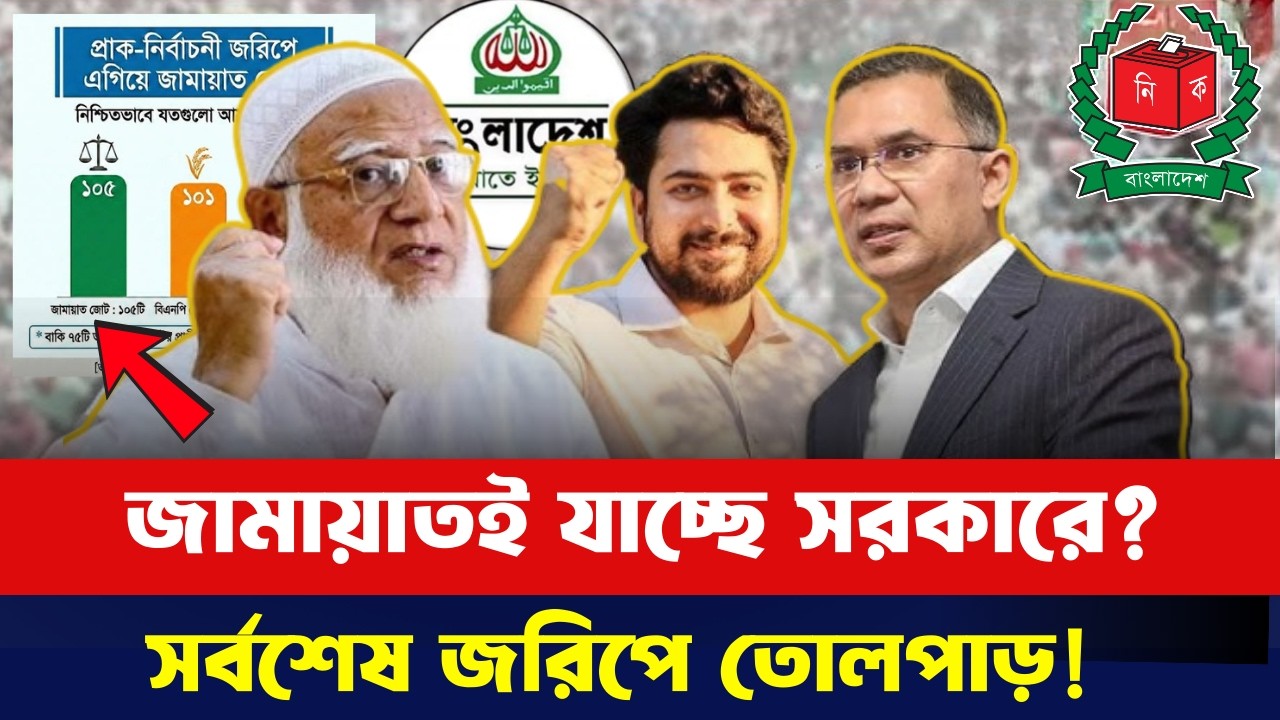অকল্পনীয় জয়ের পথে জামায়াত। পূর্বের সকল জরিপের অবসান। দুঃশ্চিন্তায় বিএনপি