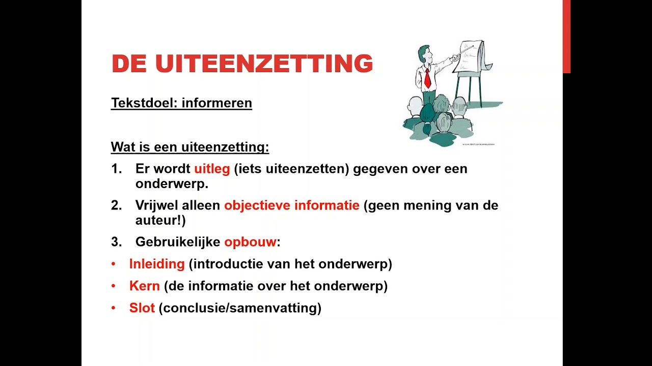 de uiteenzetting