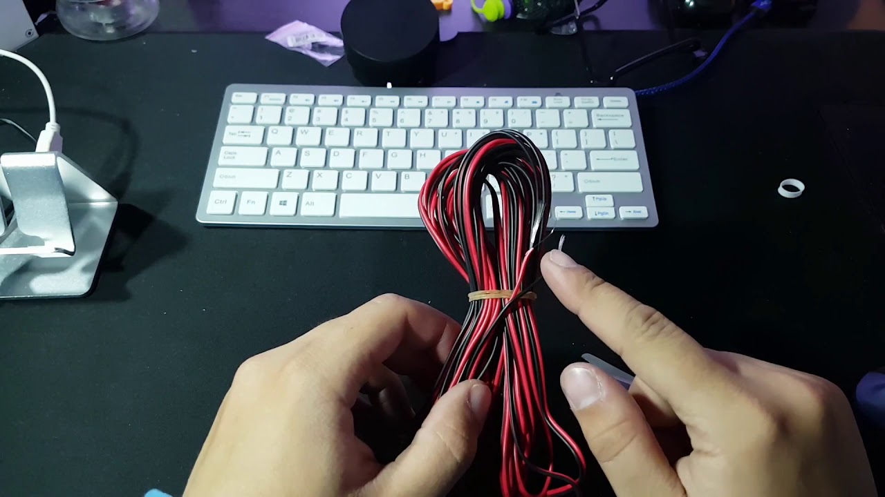 Cable 10M Tinned Copper 22AWG 2 Pin Red Black DIY PVC Electric Cable Wire for LED Strip Lighting