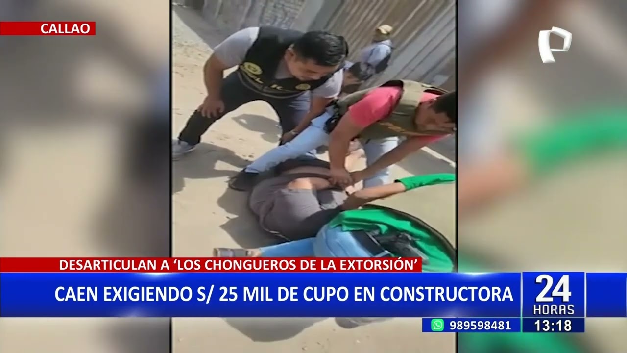 Callao: PNP captura a banda criminal dedicada a la extorsión