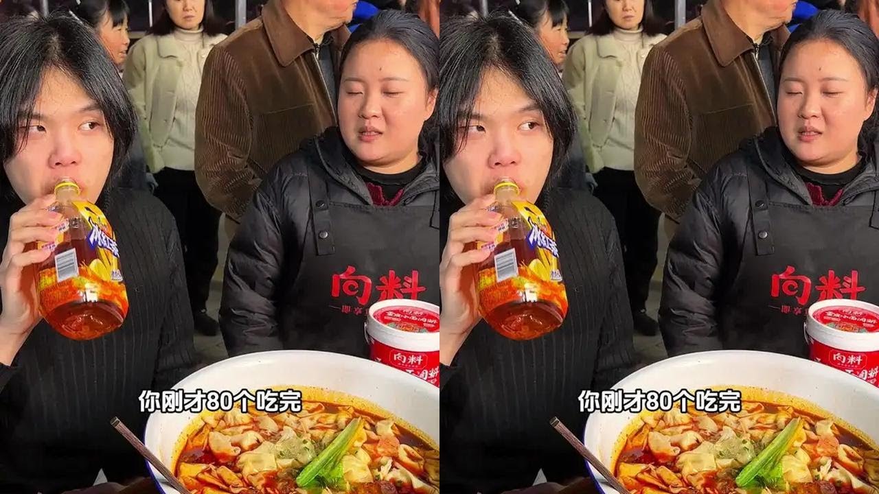 平常约会吃自助餐的情侣一起来盘胖妹，80个抄手仅仅只是开胃！#重庆小面 #这一碗好过瘾 #重庆美食 #小面调料
