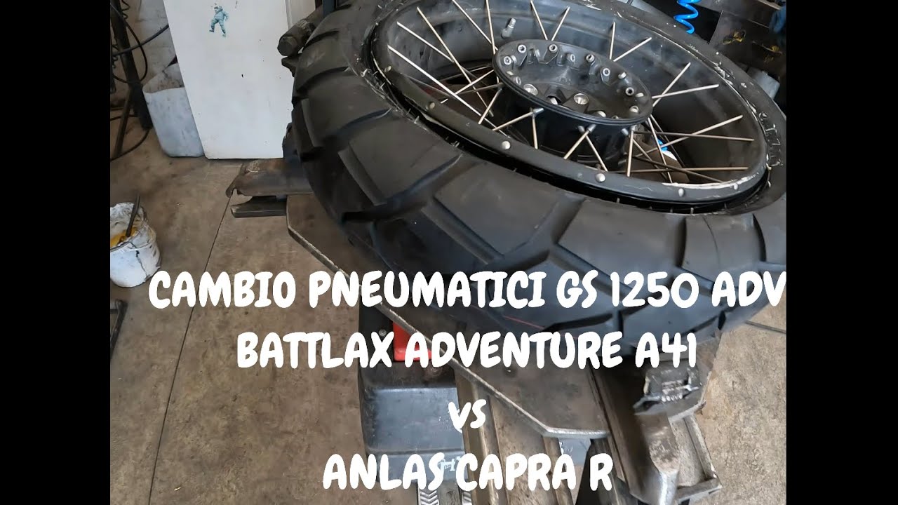 Sostituzione pneumatici BMW GS 1250 - Bridgestone Battlax Adventure A41 vs Anlas Capra R