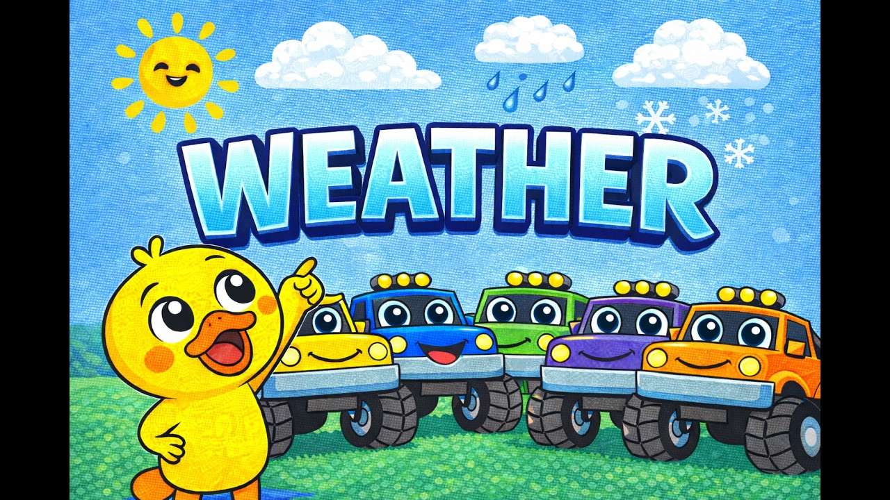 What's the Weather Today? ☀️🌧❄️ | Learn Weather with Plee & Monster Trucks