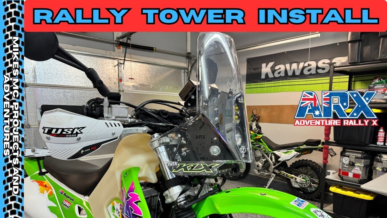 Adventure Rally X tower installed on DRZ400.