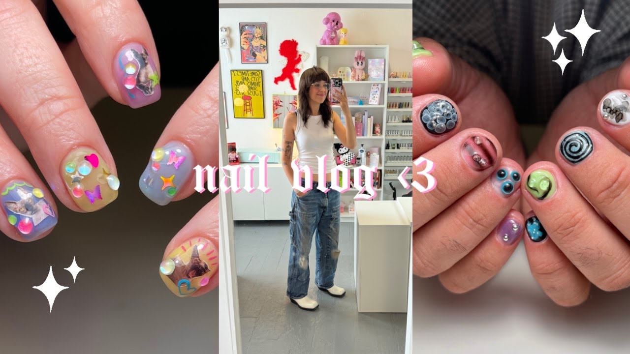 Nail Studio Vlog 💗 Doing lots of cute nails!