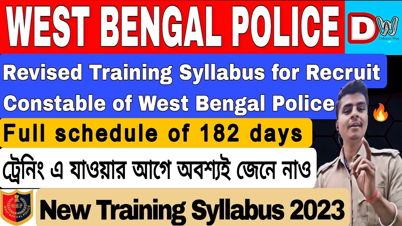 WBP Constable New Training Syllabus of 182 days Explained in Details by - AMIT | WBP Constable 2023🔥