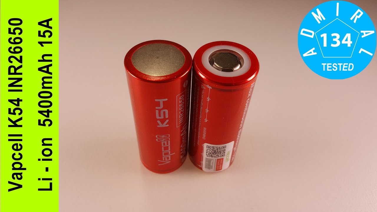 Vapcell K54 INR26650 5400mAh обзор аккумулятора