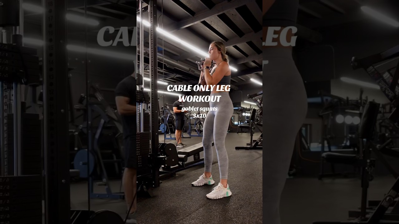 Cable only leg and glute workout 🍑