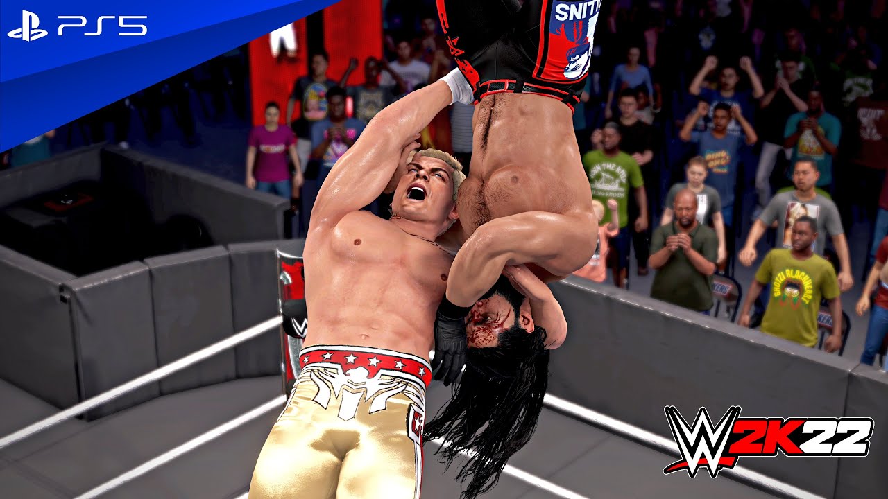 WWE 2K22 - Seth Rollins vs. Cody Rhodes - TLC Match at WrestleMania | PS5™ [4K60]