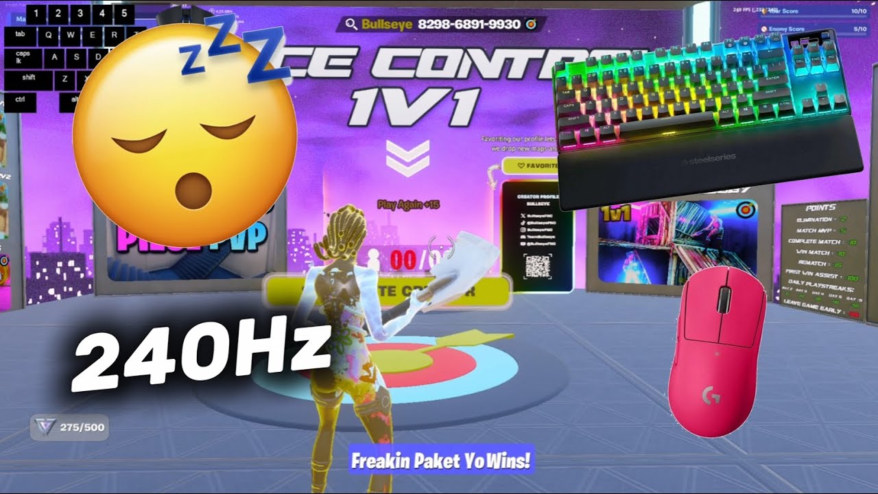 Keyboard Sounds🏆ASMR Battle Royale 240Hz🧨Fortnite 240FPS 4K