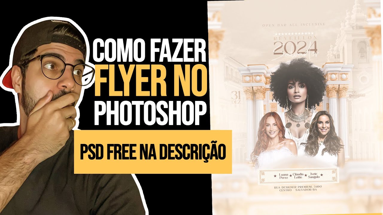 COMO FAZER FLYER TOP NO PHOTOSHOP - REVEILLON