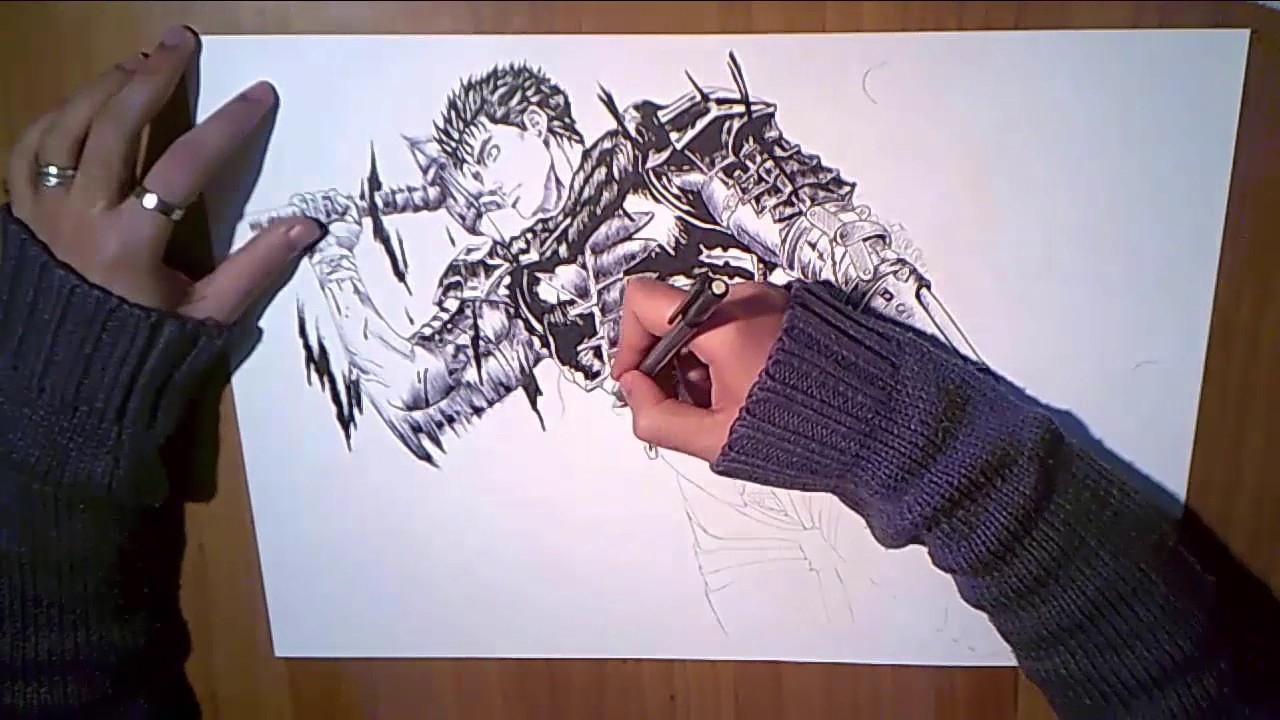 Speed drawing Guts - Berserk l - SPECIAL - 300 Subscribers.