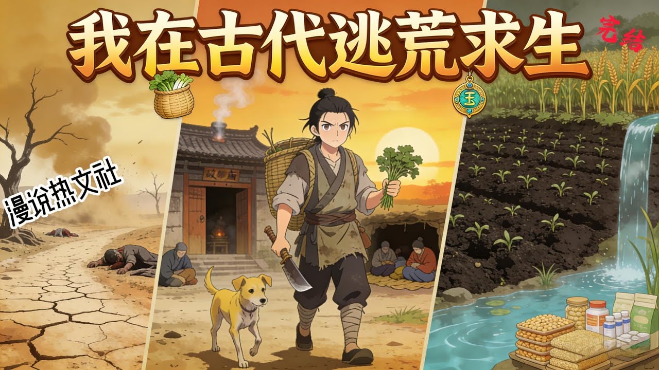 完结《我在古代逃荒求生》魂穿古代赶上了大旱逃荒！这是让本姑娘来徒手开荒？做牛马这么多年，好不容易旅旅游还把自己旅死了，赶上个穿越还是大旱饥荒，老天爷啊！你还让不让人活了！ #逃荒#种田#古代言情