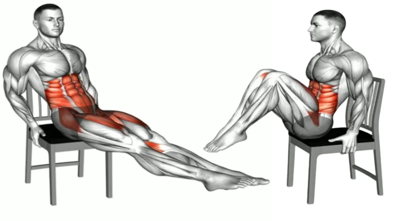 exercice abdos assis sur une chaise 💪