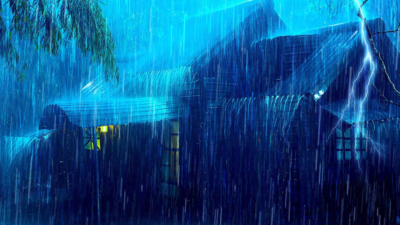 Heavy Rain To Sleep Immediately - Rain Sounds For Sleeping - Beat Insomnia, ASMR, RELAX, STUDY