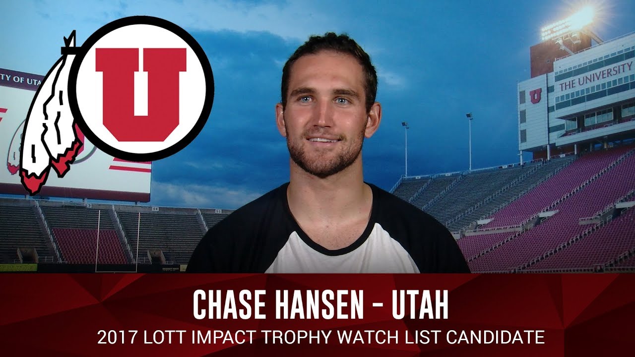 Chase Hansen of Utah - 2017 Lott IMPACT Trophy Watch List Candidate