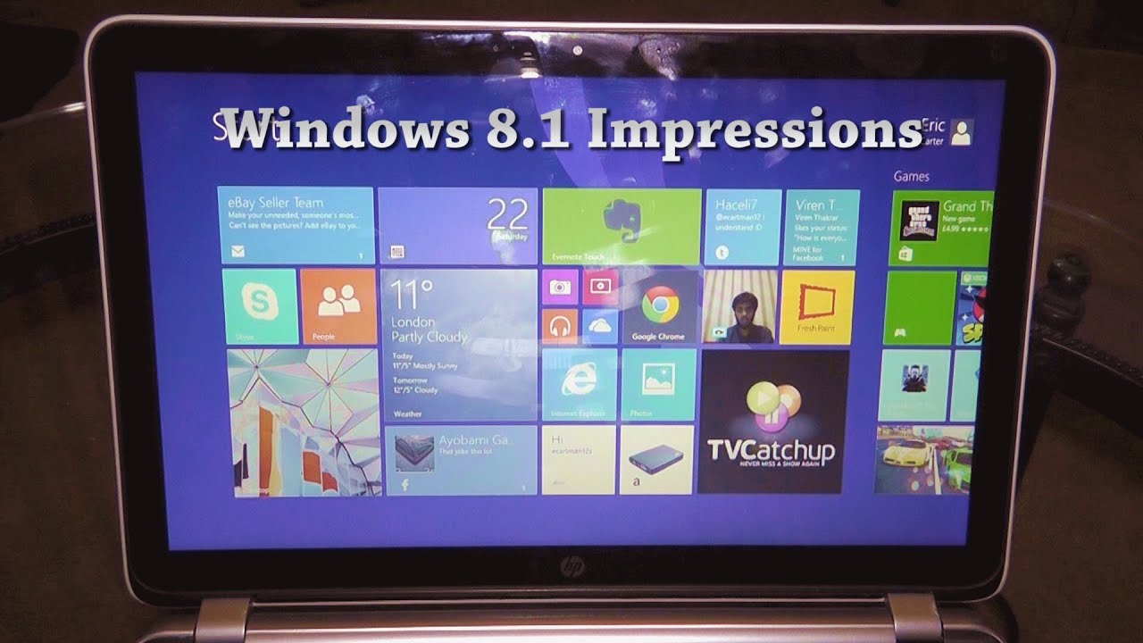 HP Pavilion 15 TouchSmart Windows 8.1 Impressions