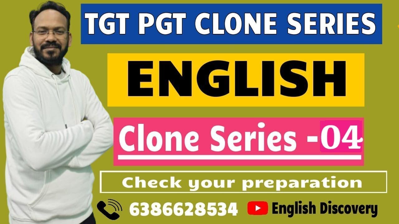 🔥TGT PGT CLONE SERIES | ENGLISH | Series - 04 | Check your preparation | English Discovery