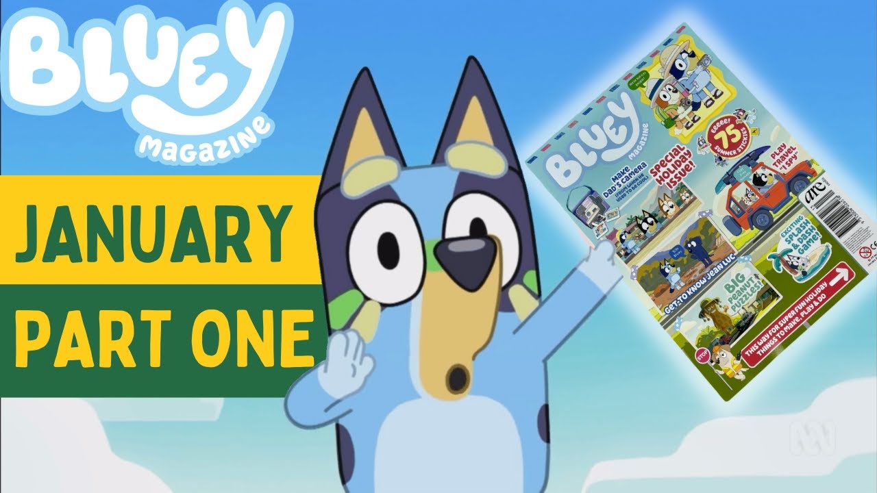 BLUEY Magazine - January 2023 Issue Part 1 ✈️ 🏝 | Bluey Books & Crafts | Disney Jr | ABC Kids