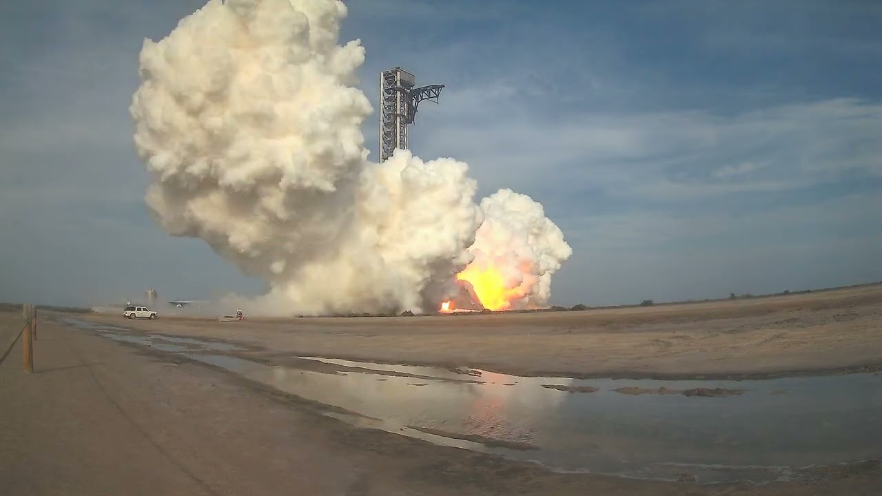 Booster 19 Static Fire as seen from RGV Remote Camera