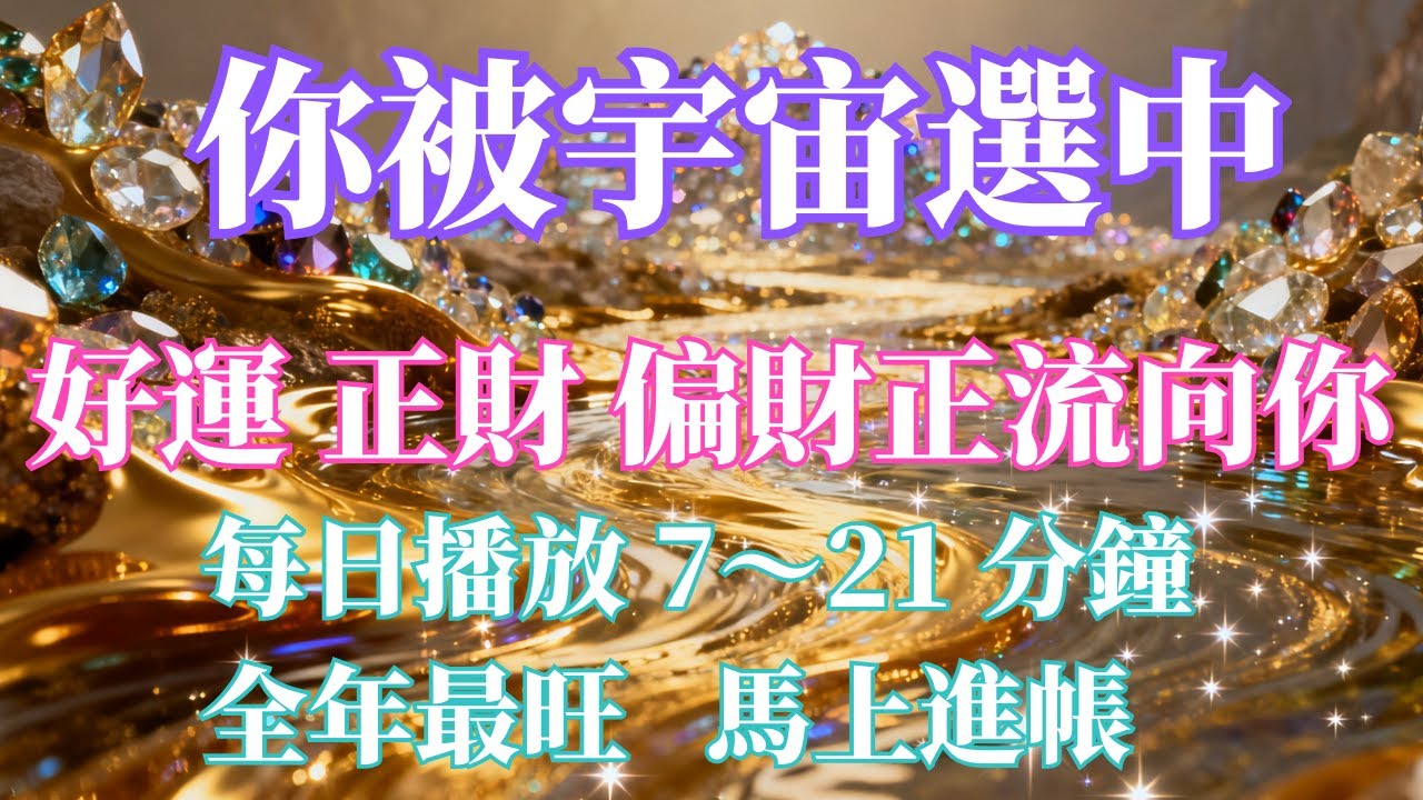💰 聽完好運就來了｜好運・貴人・財富正全面流向你🔥阻力消散｜人生開始連續發生好事✨不是你想富，是宇宙在推你暴富💰聽完錢就來了