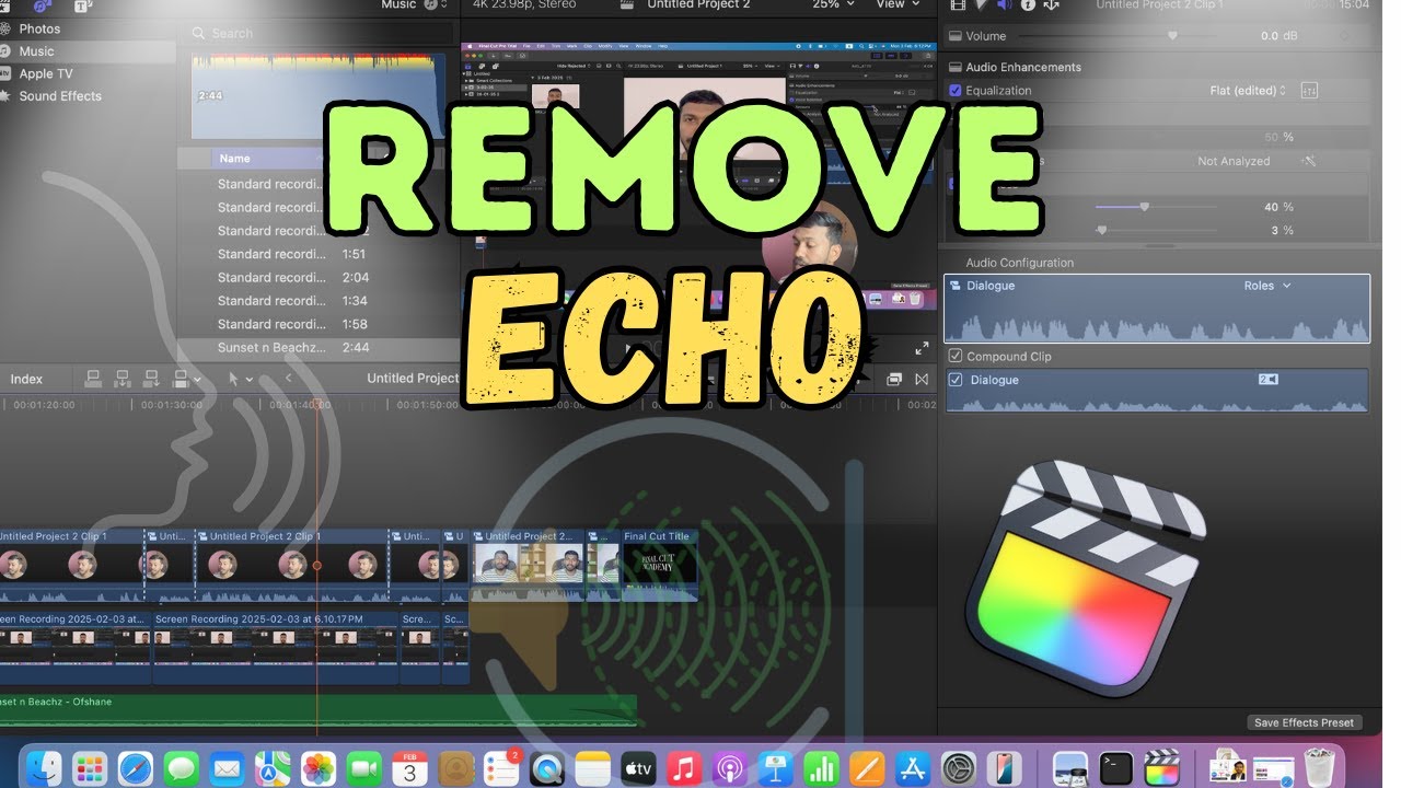Remove ECHO on FCP (Final Cut Pro)