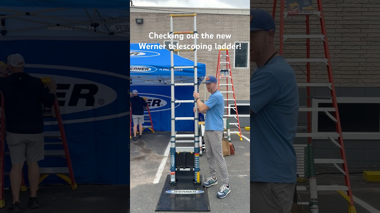 Check out the new @Werner telescoping ladder! Love the slow close! #tools #ladder