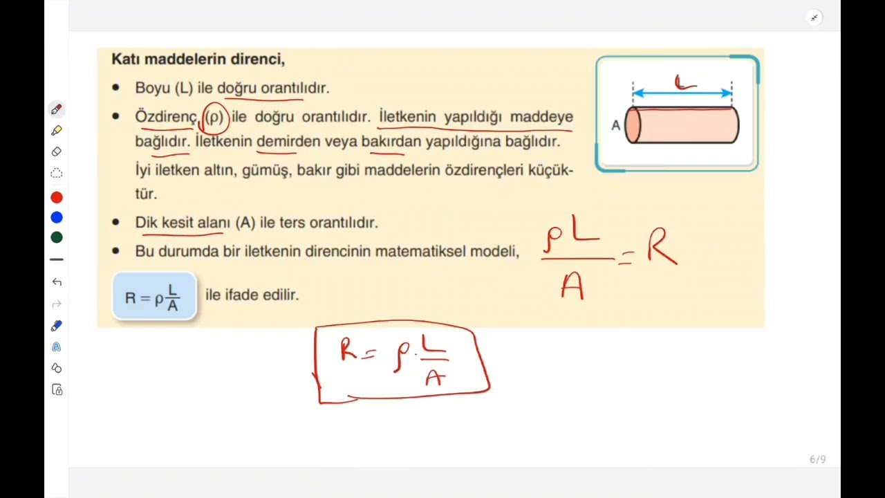 DİRENÇ NEDİR, NELERE BAĞLIDIR? KONU ANLATIMI ve SORU ÇÖZÜMÜ