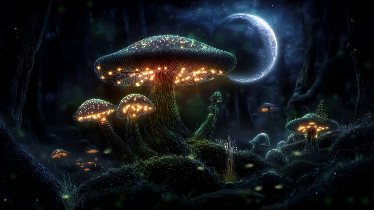 Fairy ~ Midnight Library LoFi  🌛📚 | Dark Cozy Study Music - Mushroom Ambiente