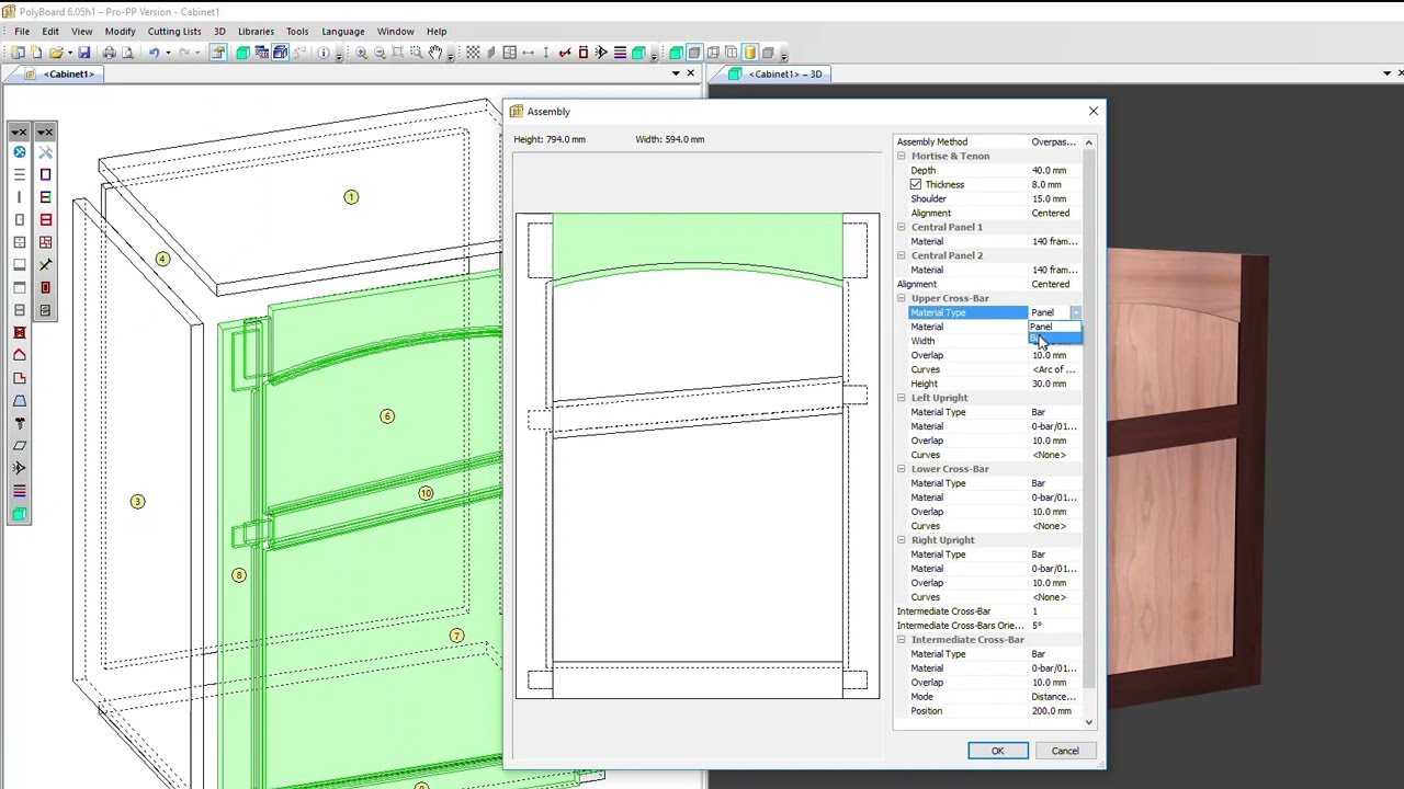Frame and Panel Assembly in Polyboard