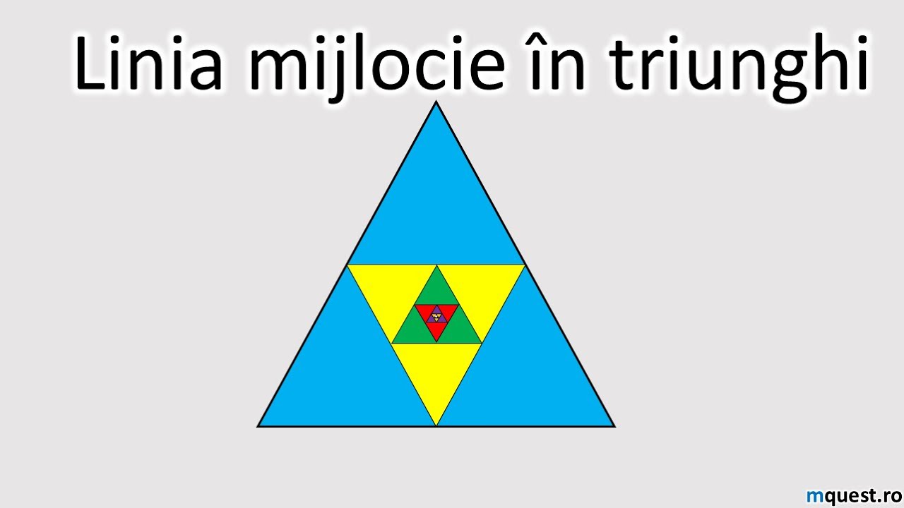 Linia mijlocie &icirc;n triunghi, clasa a VII-a