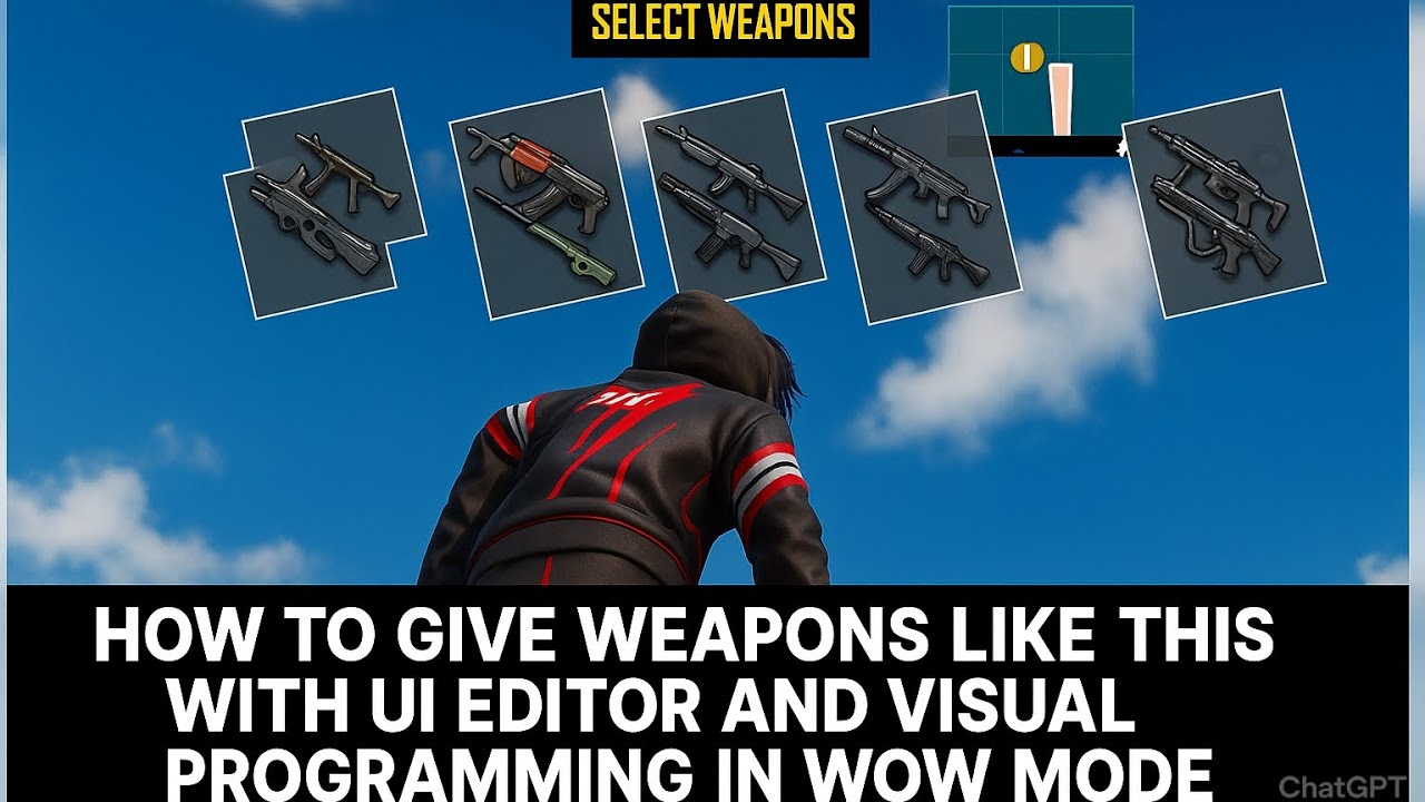 How to Give Weapons with UI Editor & Visual Programming in WOW Mode | PUBG WOW MODE | WOW MODE |