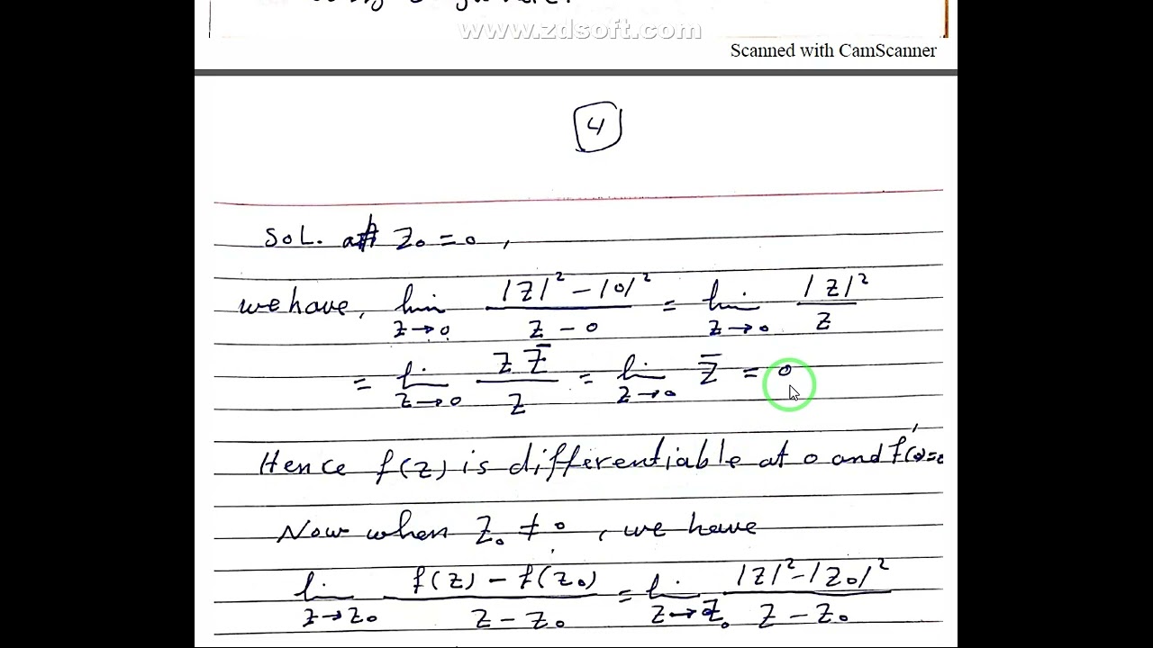 تحليل مركب (Complex  Differentiation)